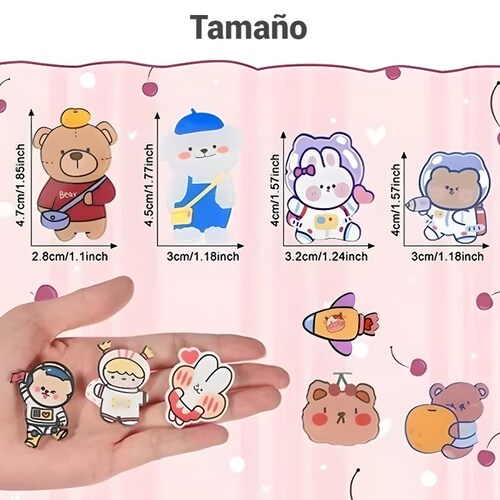 Pin Broche Acrílico Prendedor Kawaii Insignia Colgante Set