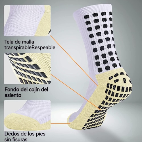 4 pares de calcetines con dedos completos, unisex, antideslizantes