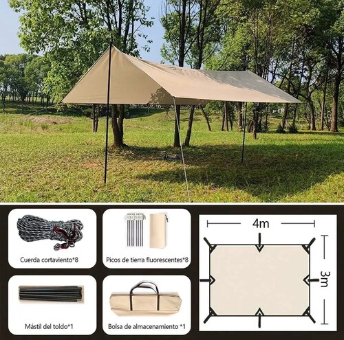 Carpa Toldo Reforzado Plegable Alta Calidad Impermeable 3x4m