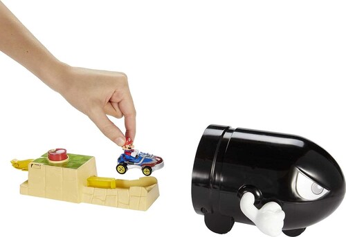 Hot Wheels Pista de Juguete Mario Kart Lanzador Bullet Bill