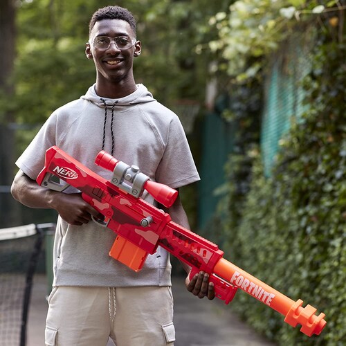 Nerf Fortnite Heavy SR Blaster, Lanzador Fortnite más Largo de la Historia