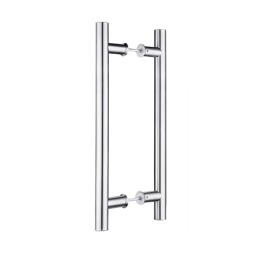 Jaladera Acero Inoxidable Tipo H Puerta Cristal,60cm, Satín Plata