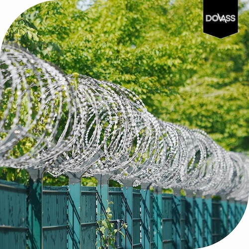 Alambre De Seguridad Con Navajas Para Cerca 8m Karlen Proteja su propiedad con alambre Concertina galvanizado y navajas Alambre de seguridad de acero galvanizado