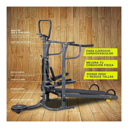 Caminadora manual 4 en 1 con escaladora