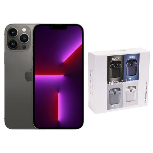 iPhone 13 Pro 128GB Gris Reacondicionado Grado A + Audífonos Genéricos