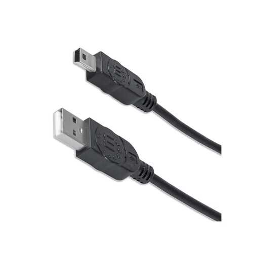 Cable usb manhattan 33375 v2.0 a-mini b 1.8m negro