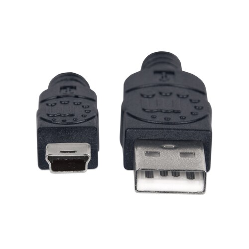 Cable usb manhattan 33375 v2.0 a-mini b 1.8m negro