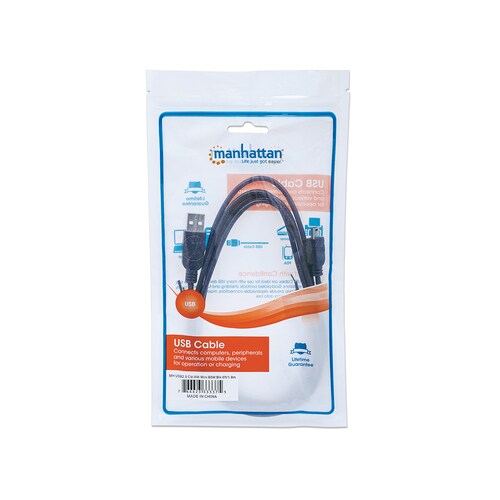 Cable usb manhattan 33375 v2.0 a-mini b 1.8m negro