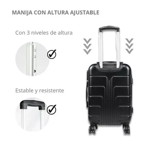 Maleta 10 Kg Cabina C/candado De Seguridad Doble Llanta