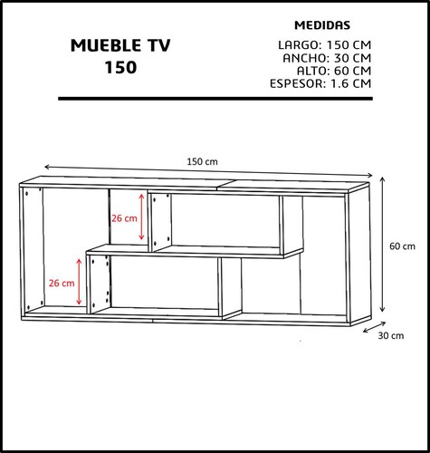 Mueble Para Tv - 150 Centro De Entretenimiento
