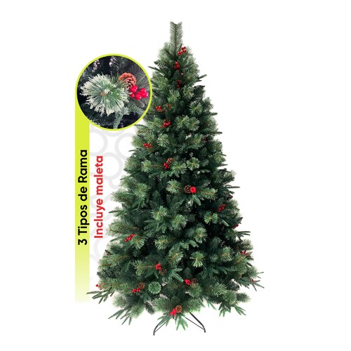 Árbol de Navidad Fraser Fir densidad premium 3 tipos de rama incluye maleta 220cm Artego