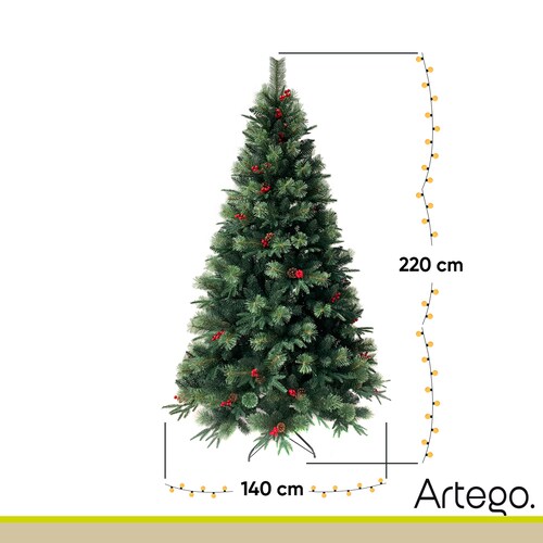 Árbol de Navidad Fraser Fir densidad premium 3 tipos de rama incluye maleta 220cm Artego
