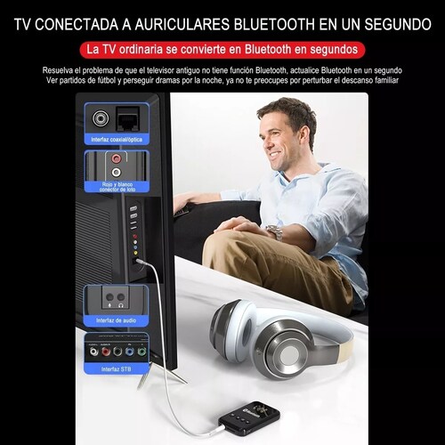 Transmisor/receptor Bluetooth 5.0 Lcd Para Pc, Tv, Altavoces