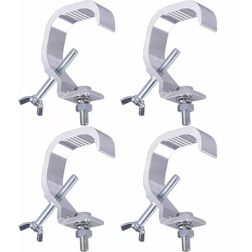 Set 4 Piezas Clamps Kit Gancho Para Luces Aluminio De Escenario