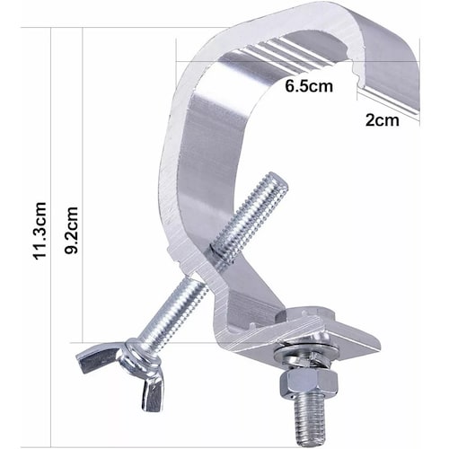 Set 4 Piezas Clamps Kit Gancho Para Luces Aluminio De Escenario