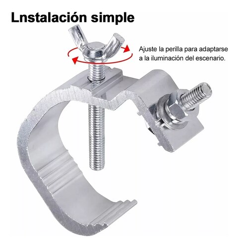 Set 4 Piezas Clamps Kit Gancho Para Luces Aluminio De Escenario