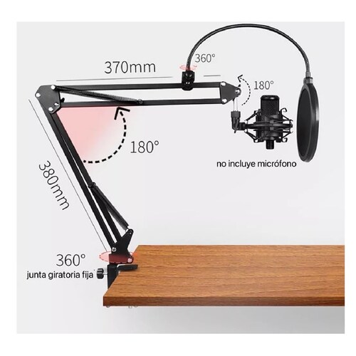 Soporte De Brazo Para Micrófono Con Brazo Ajustable