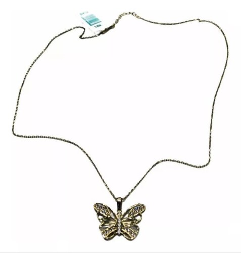 Gargantilla Mariposa Diamantada Oro 10K + Obsequio