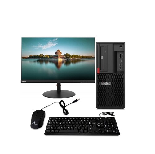 PC Workstation Lenovo P330 TWR- Intel Xeon E2224- 32GB RAM- 1TB SSD + 2TB HDD- Monitor 22"- Windows 10 Pro- Equipo Clase A, Reacondicionado. .