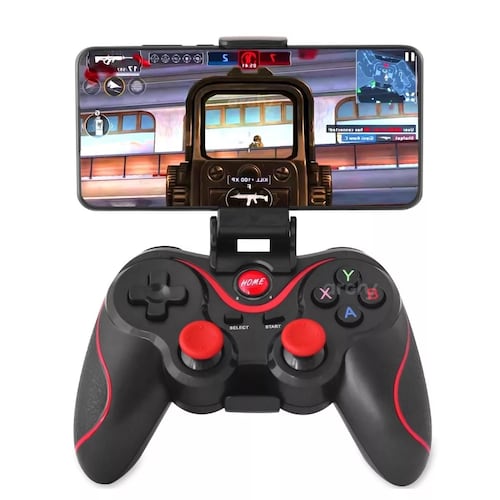 Control Gamepad Mando Bluetooth Android Pc Con Soporte