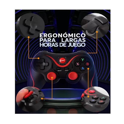 Control Gamepad Mando Bluetooth Android Pc Con Soporte