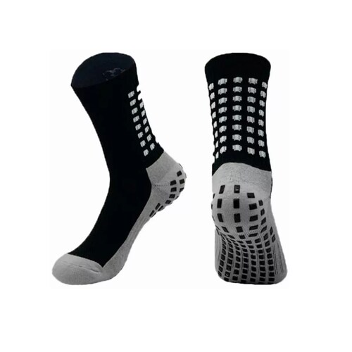 Set 6 Par Calcetin Deportivos Fútbol Antideslizantes Negro/Azul/Blanco