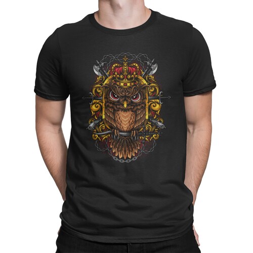 Playera Caballero y Dama Escudo de Búho con Corona