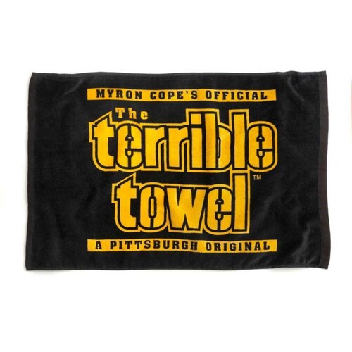Fantastica! Toalla Terrible Towel Acereros Pittsburgh Steelers Edicion Especial Black 