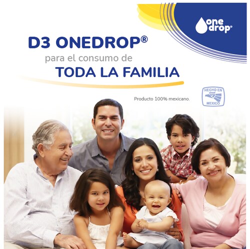Vitamina D3 ONEDROP frasco con 3 mL, 400UI