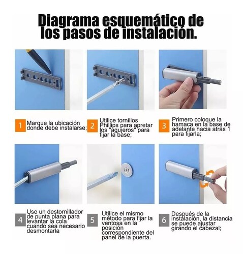Herrajes De Cajones Push Open Para Puerta Gabinete 10 Piezas