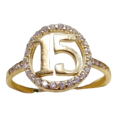 Anillo 15 Años Oro 10K. + Obsequio