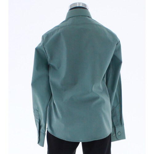 Camisa De Vestir Niño Color Verde Manga Larga 3571 2 A 18 Años.