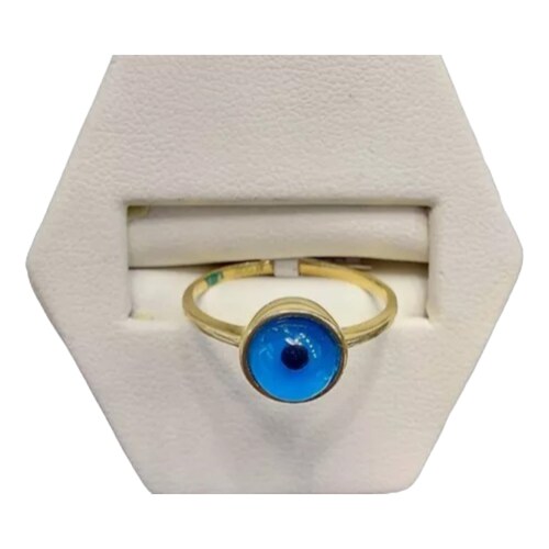Anillo Ojo Turco Oro 14K. + Obsequio