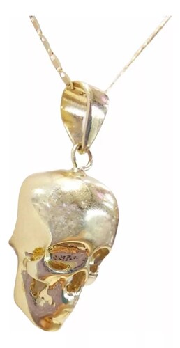 Dije Calavera Oro 10 K. + Obsequio
