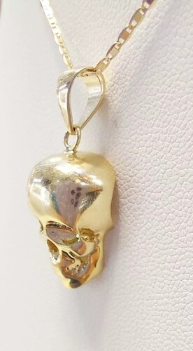 Dije Calavera Oro 10 K. + Obsequio
