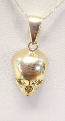 Dije Calavera Oro 10 K. + Obsequio