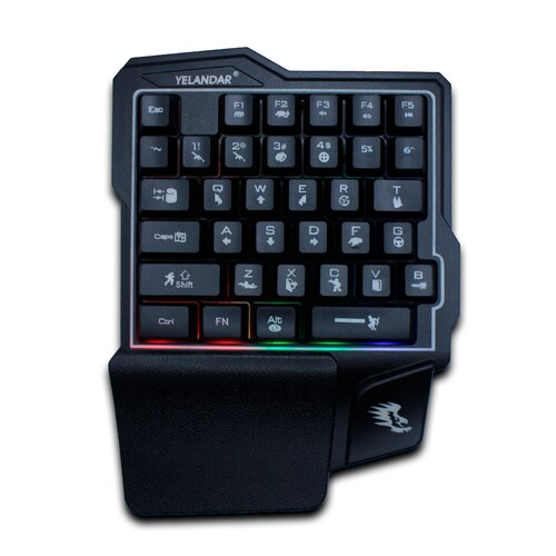 Teclado Gamer De Una Sola Mano Con Luz RGB .