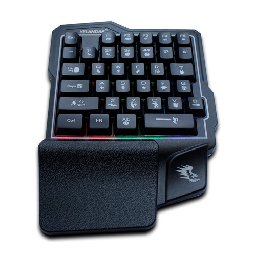 Teclado Gamer De Una Sola Mano Con Luz RGB .