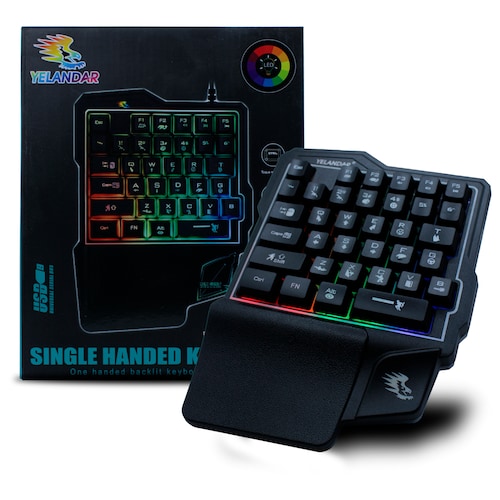 Teclado Gamer De Una Sola Mano Con Luz RGB .