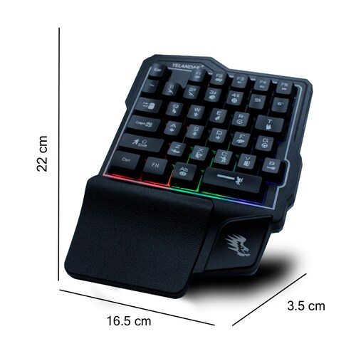 Teclado Gamer De Una Sola Mano Con Luz RGB .