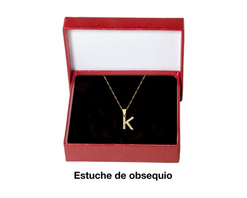 Collar Gargantilla Oro 10K Horoz letra K 45cm S1732.