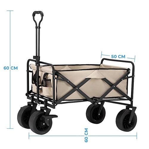 Carrito de Mano para Exteriores y Bricolaje con Rodamiento, Capacidad de Carga 80 kg