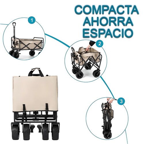 Carrito de Mano para Exteriores y Bricolaje con Rodamiento, Capacidad de Carga 80 kg