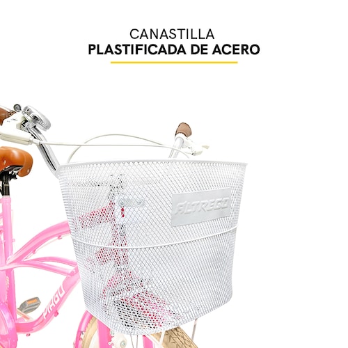 PIAGO Bicicleta R26 Ubrana Cruisier con Canastilla Y Salpicaderas Mujer  (Rosa Bajito)