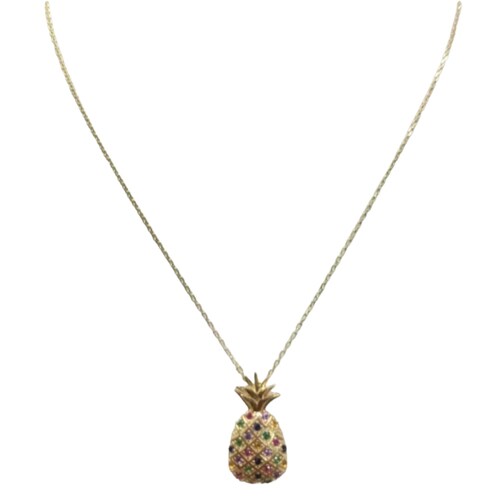 Gargantilla Piña Colores Oro 14k. + Obsequio