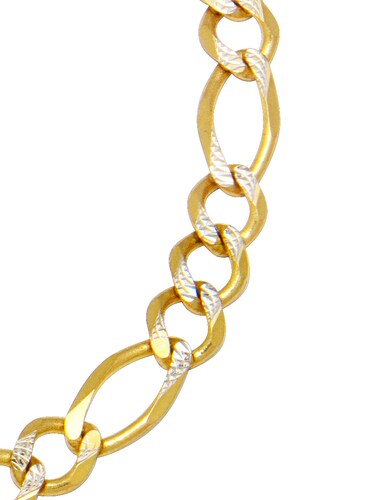 Pulsera/Esclava Oro 14K Horoz Tejido 3x1 Lisa 18cm S1061.
