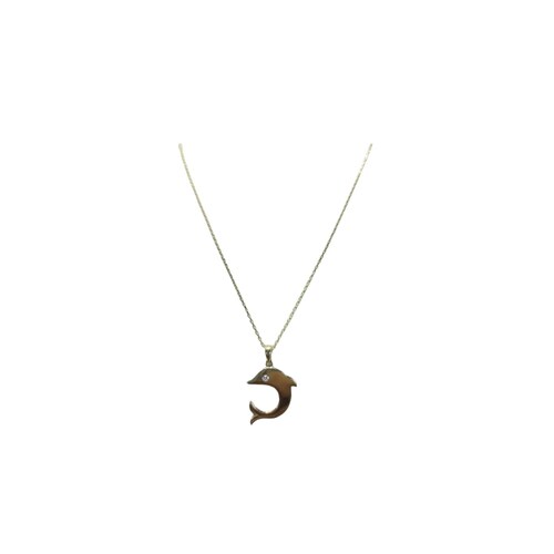 Gargantilla Delfín Oro De 14K + Obsequio