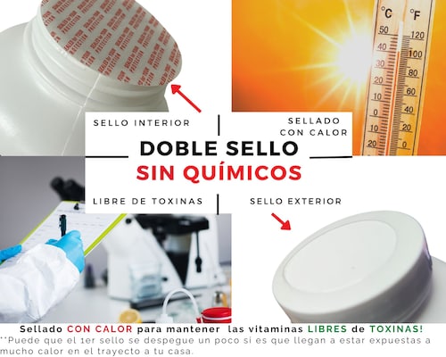 Colágeno hidrolizado con Ácido Hialurónico, Elastina y Vitamina C, Natural, B Health Be Natural, Keto, Sin azúcar -180 cápsulas de 500 mg c/u