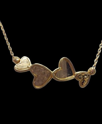 Gargantilla 4 Corazones Oro 14 K. + Obsequio