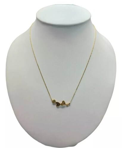 Gargantilla 4 Corazones Oro 14 K. + Obsequio